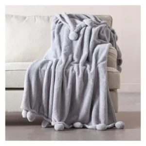 BATANIJE PONPONLU GRI 130X160