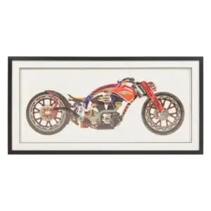 PANORAME MOTORYCLE IN RED 130X65 CM